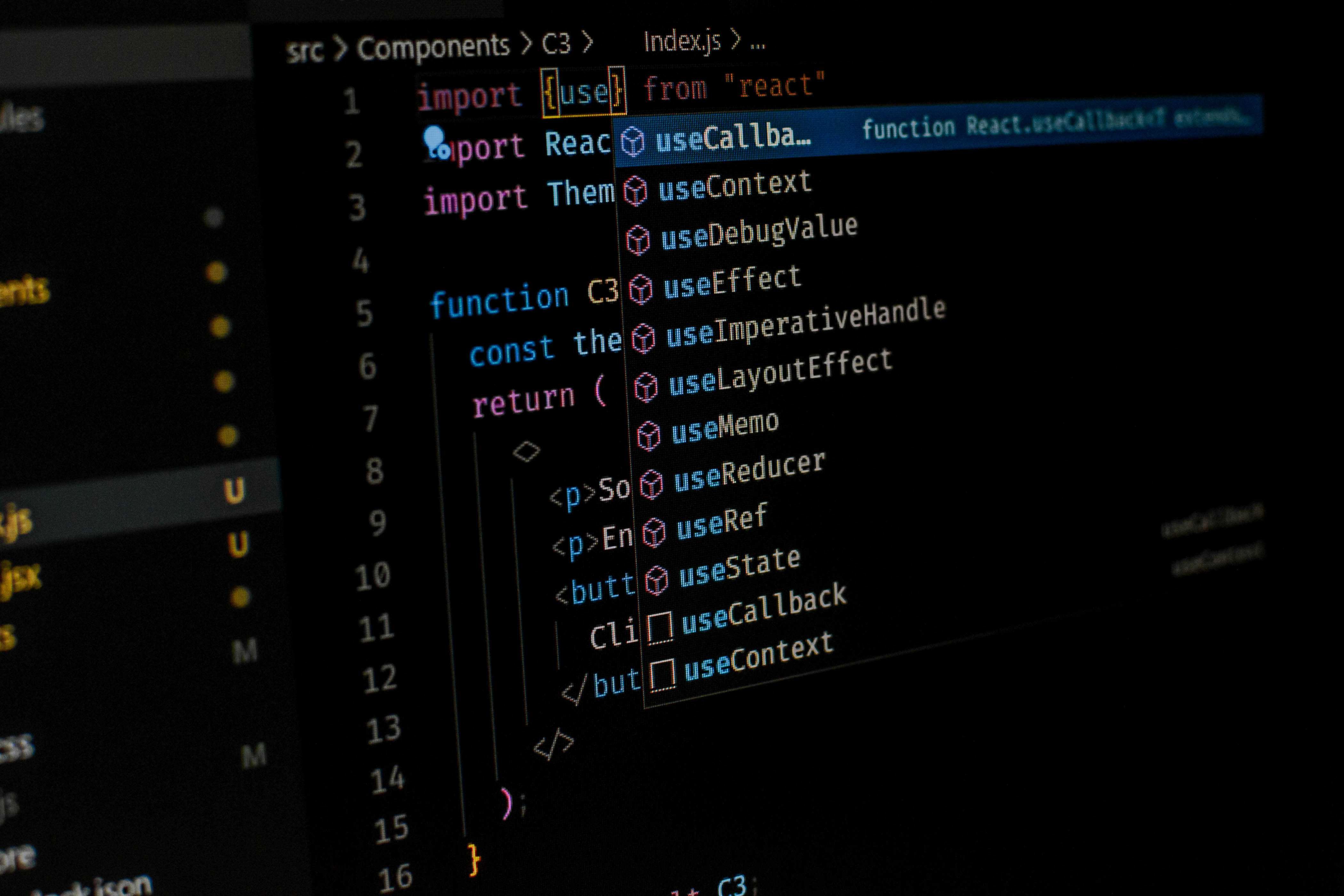 Firmware engineer editing embedded code
